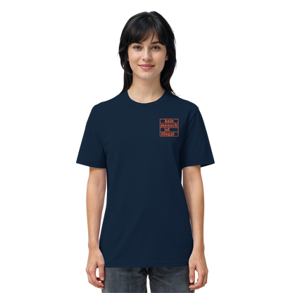 Kein Mensch ist illegal (Orange; kleiner Druck) - T-Shirt