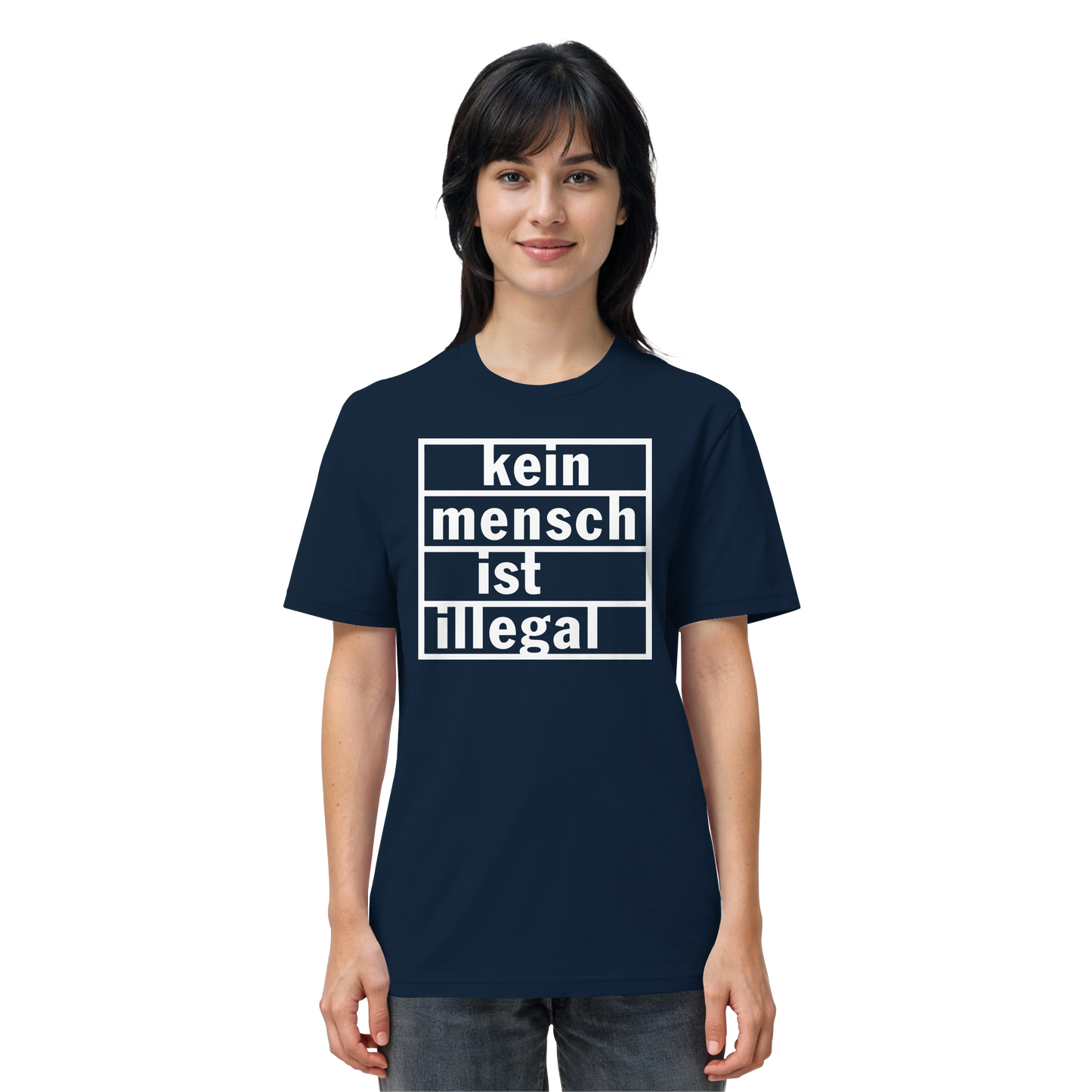 Kein Mensch ist illegal (Weiß) - T-Shirt