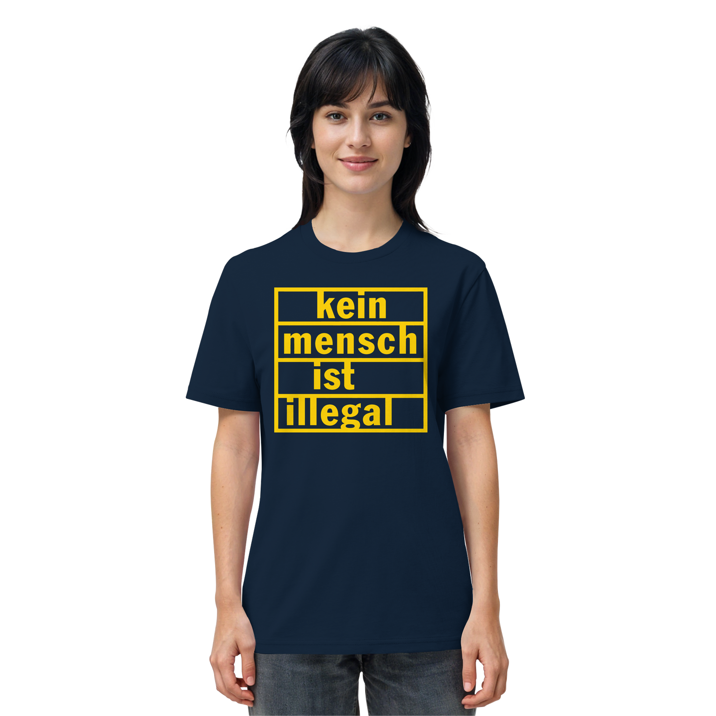 Kein Mensch ist illegal (Gelb) - T-Shirt