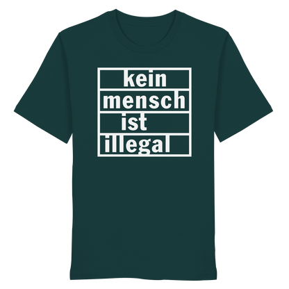 Kein Mensch ist illegal (Weiß) - T-Shirt