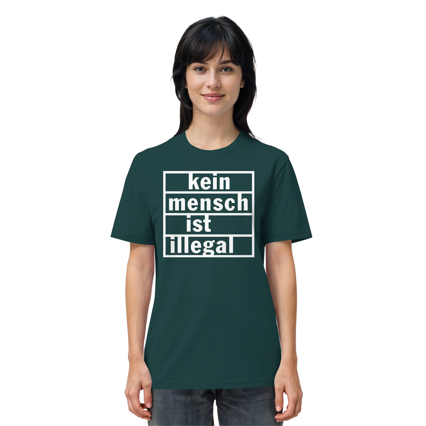 Kein Mensch ist illegal (Weiß) - T-Shirt