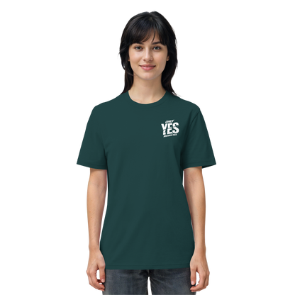 Only yes means yes (Weiß; kleiner Druck) - T-Shirt