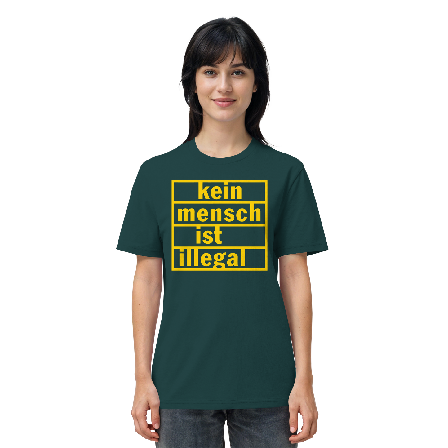 Kein Mensch ist illegal (Gelb) - T-Shirt