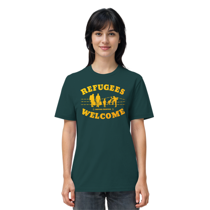 Refugees Welcome on land (Gelb-Orange) - T-Shirt