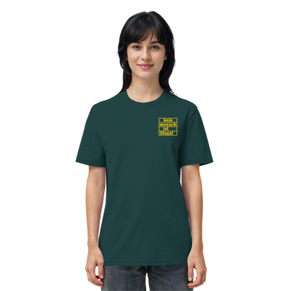 Kein Mensch ist illegal (Gelb; kleiner Druck) - T-Shirt