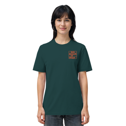 Kein Mensch ist illegal (Orange; kleiner Druck) - T-Shirt