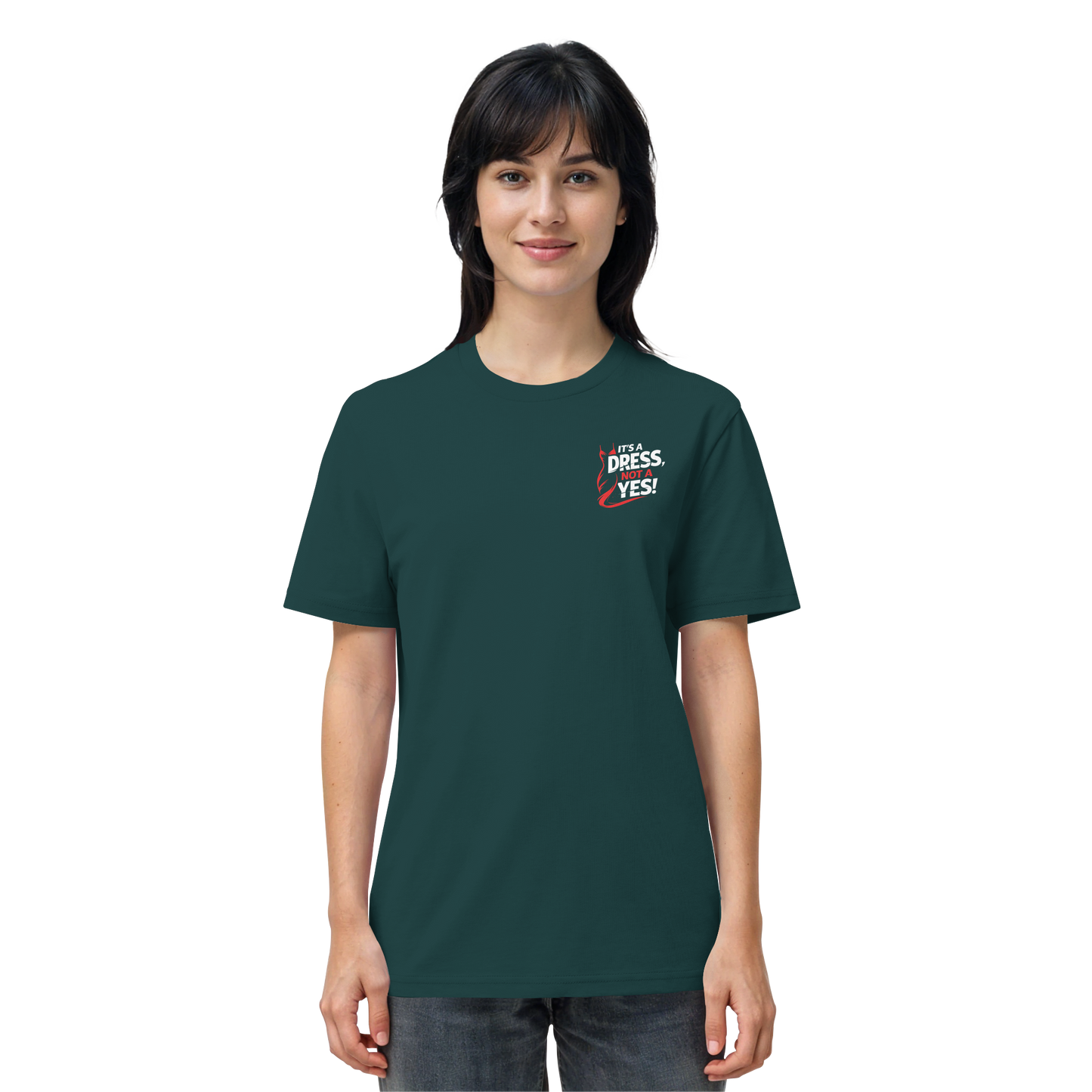 It's a dress, not a yes (Weiß/rot; kleiner Druck) - T-Shirt