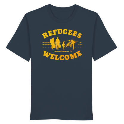 Refugees Welcome on land (Gelb-Orange) - T-Shirt