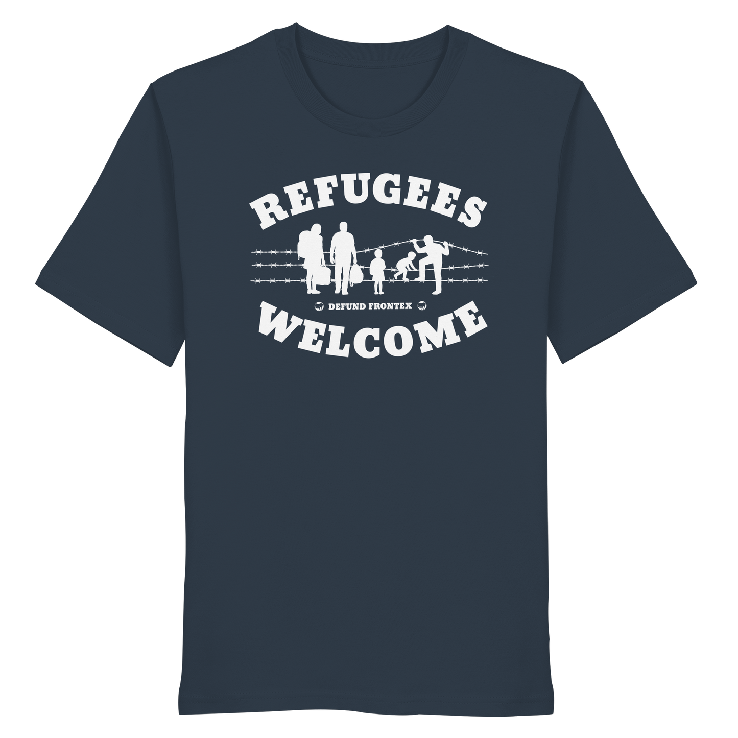 Refugees Welcome on land (Weiß) - T-Shirt