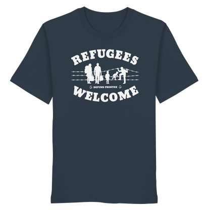 Refugees Welcome on land (Weiß) - T-Shirt