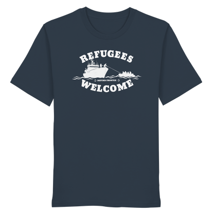 Refugees Welcome at sea (Weiß) - T-Shirt