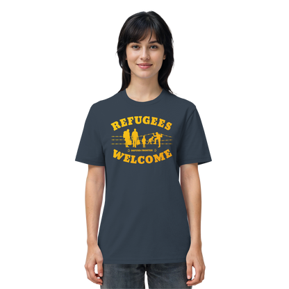 Refugees Welcome on land (Gelb-Orange) - T-Shirt