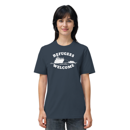 Refugees Welcome at sea (Weiß) - T-Shirt