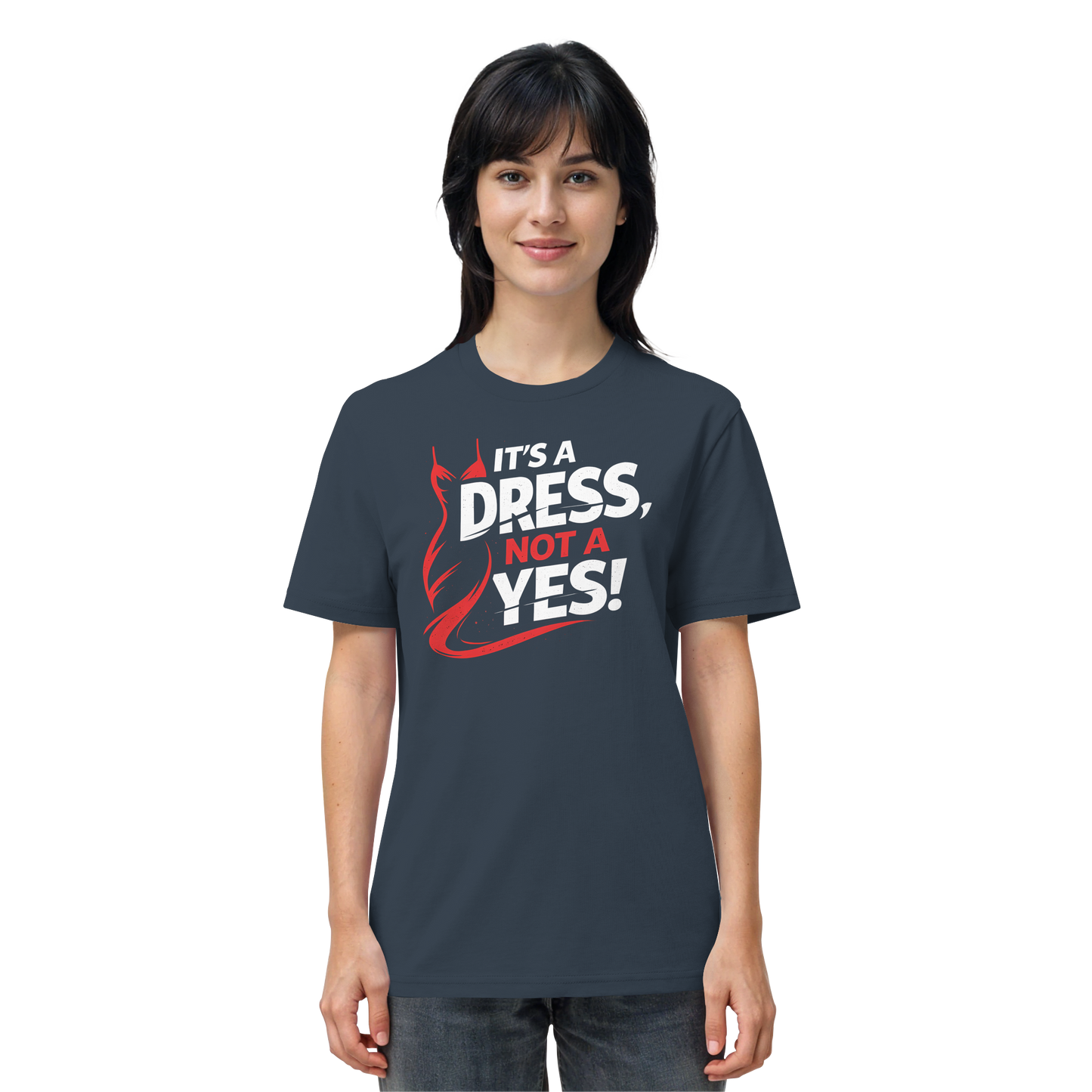 It's a dress, not a yes (Weiß/rot) - T-Shirt