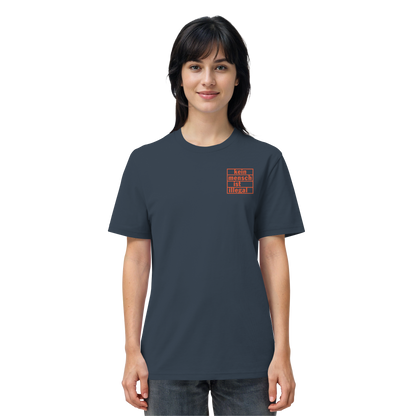 Kein Mensch ist illegal (Orange; kleiner Druck) - T-Shirt