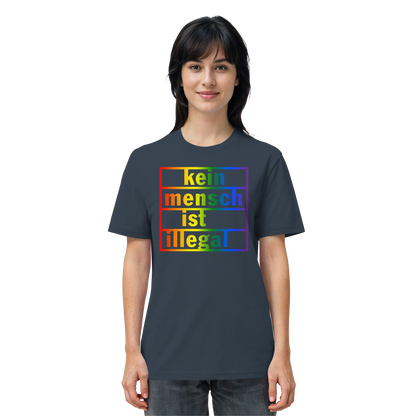 Kein Mensch ist illegal (Regenbogen) - T-Shirt