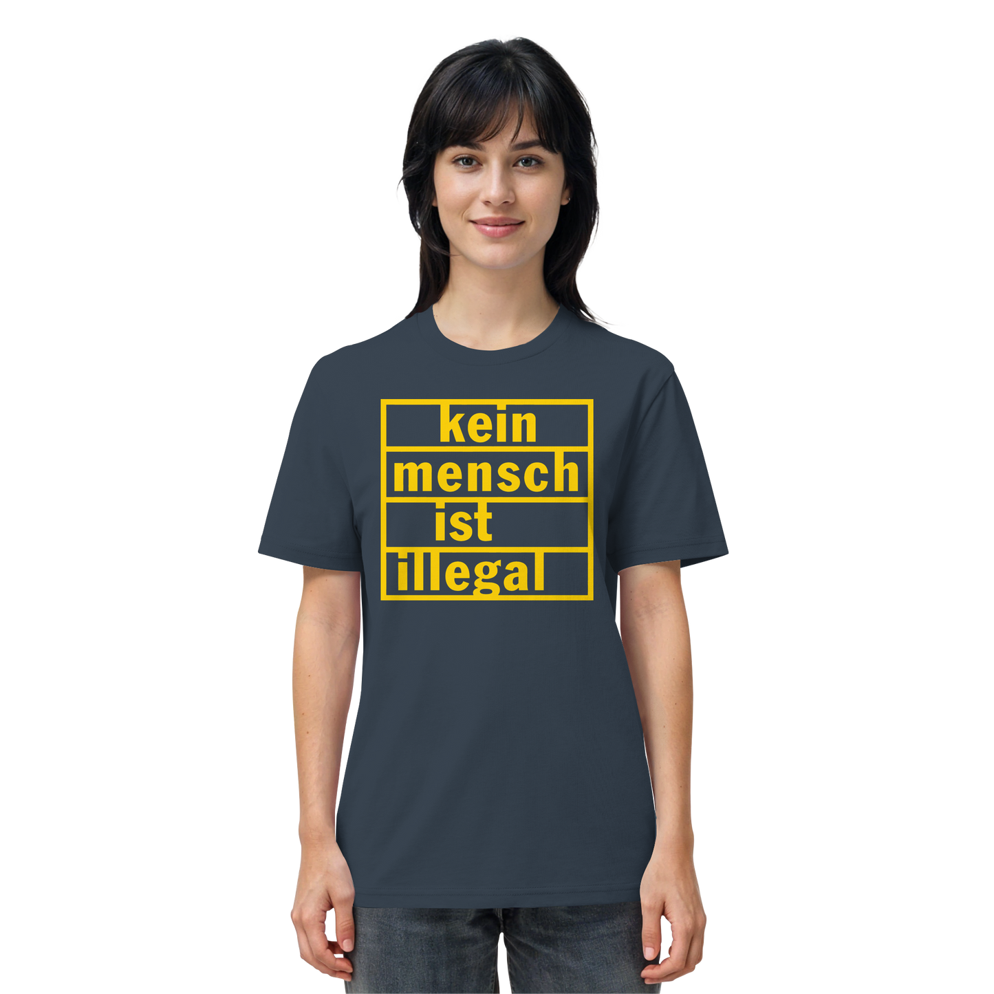 Kein Mensch ist illegal (Gelb) - T-Shirt