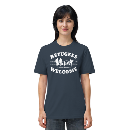 Refugees Welcome on land (Weiß) - T-Shirt