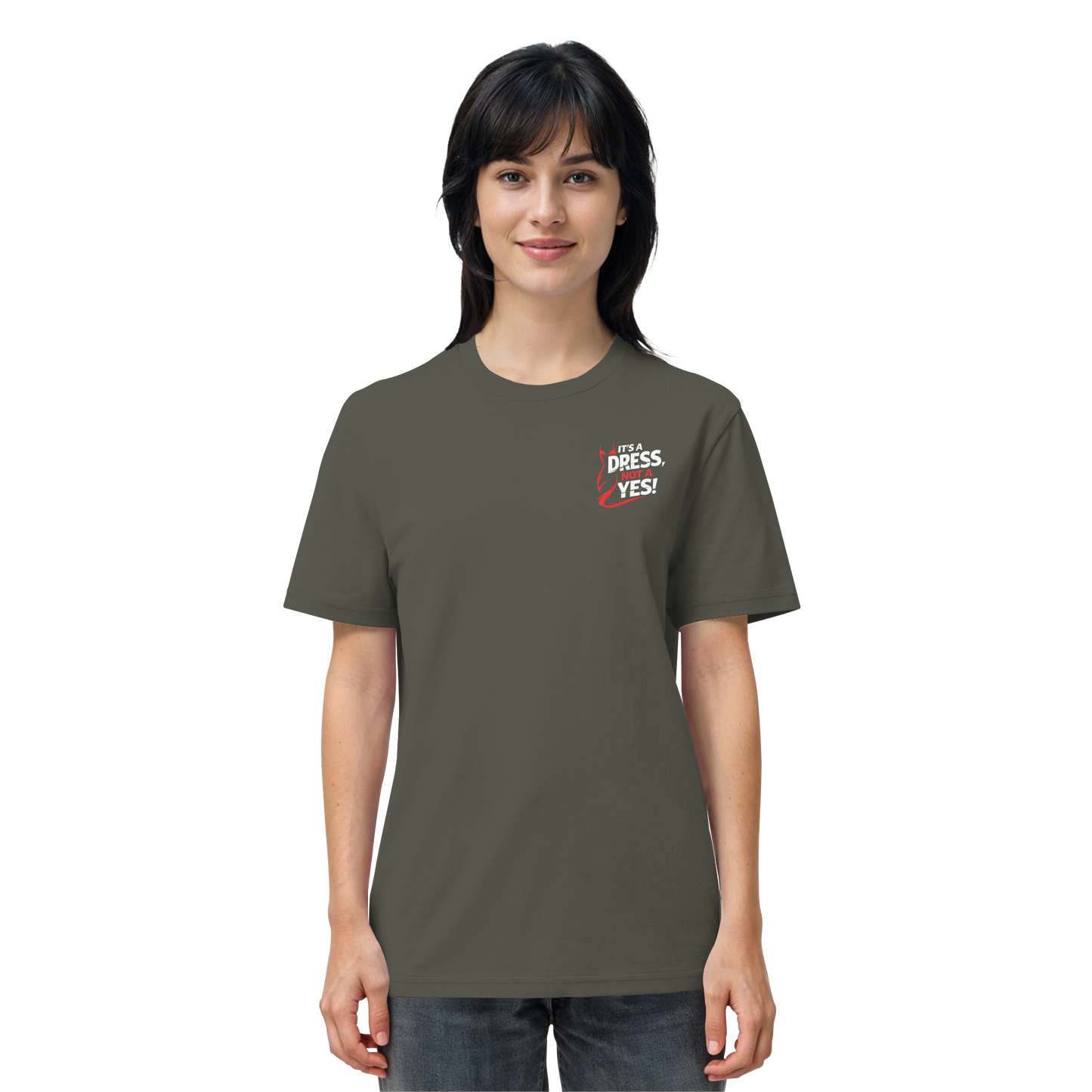 It's a dress, not a yes (Weiß/rot; kleiner Druck) - T-Shirt