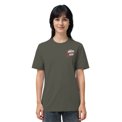 It's a dress, not a yes (Weiß/rot; kleiner Druck) - T-Shirt