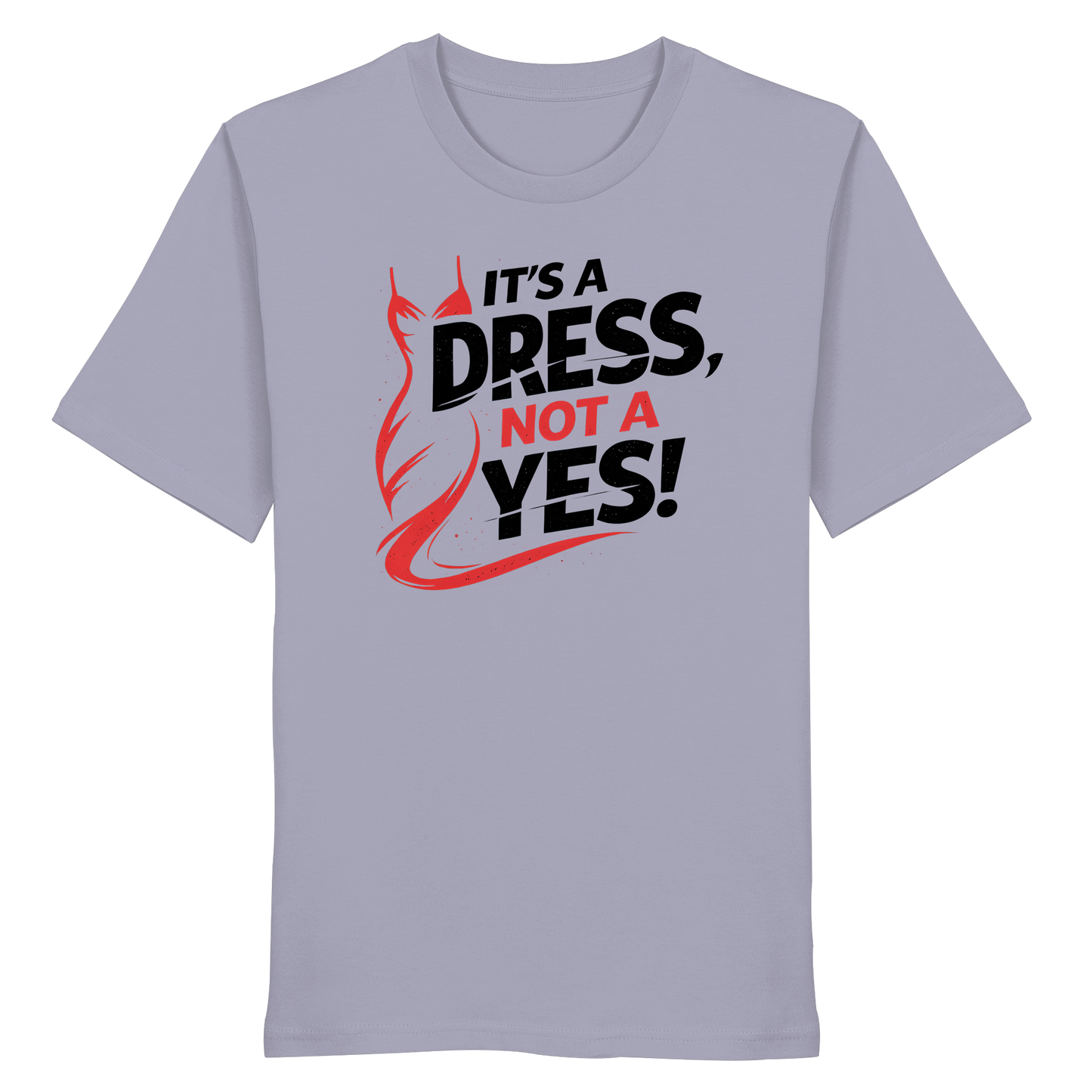 It's a dress, not a yes (Schwarz/rot) - T-Shirt