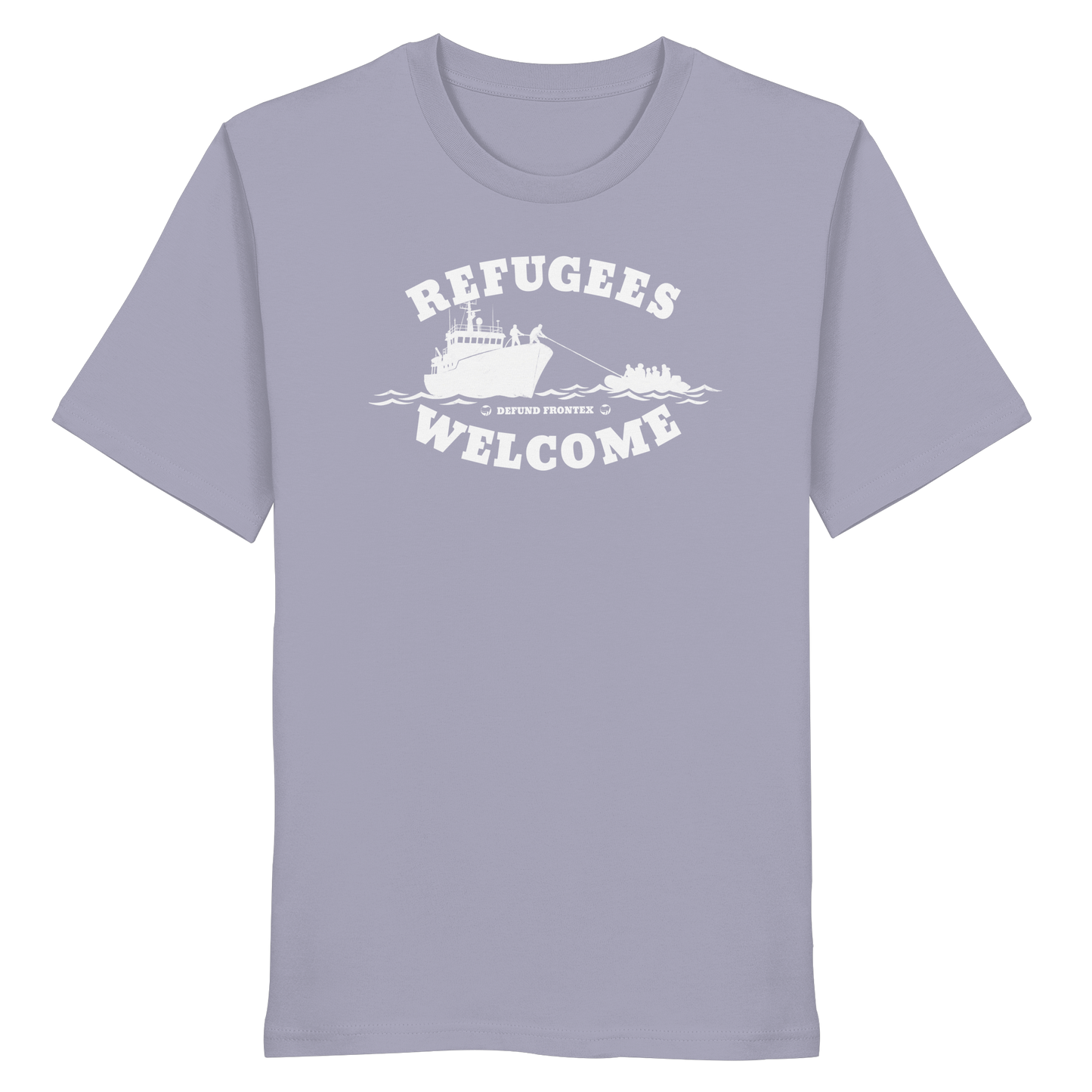 Refugees Welcome at sea (Weiß) - T-Shirt