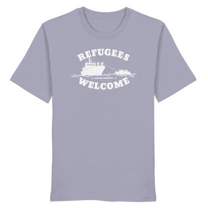 Refugees Welcome at sea (Weiß) - T-Shirt