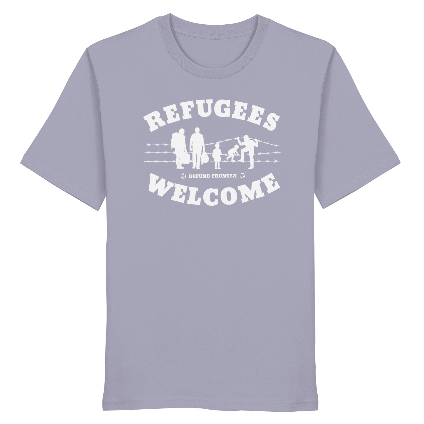 Refugees Welcome on land (Weiß) - T-Shirt