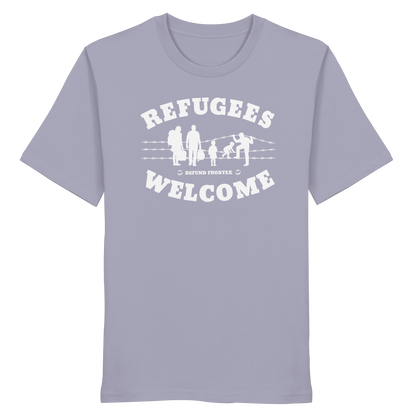 Refugees Welcome on land (Weiß) - T-Shirt
