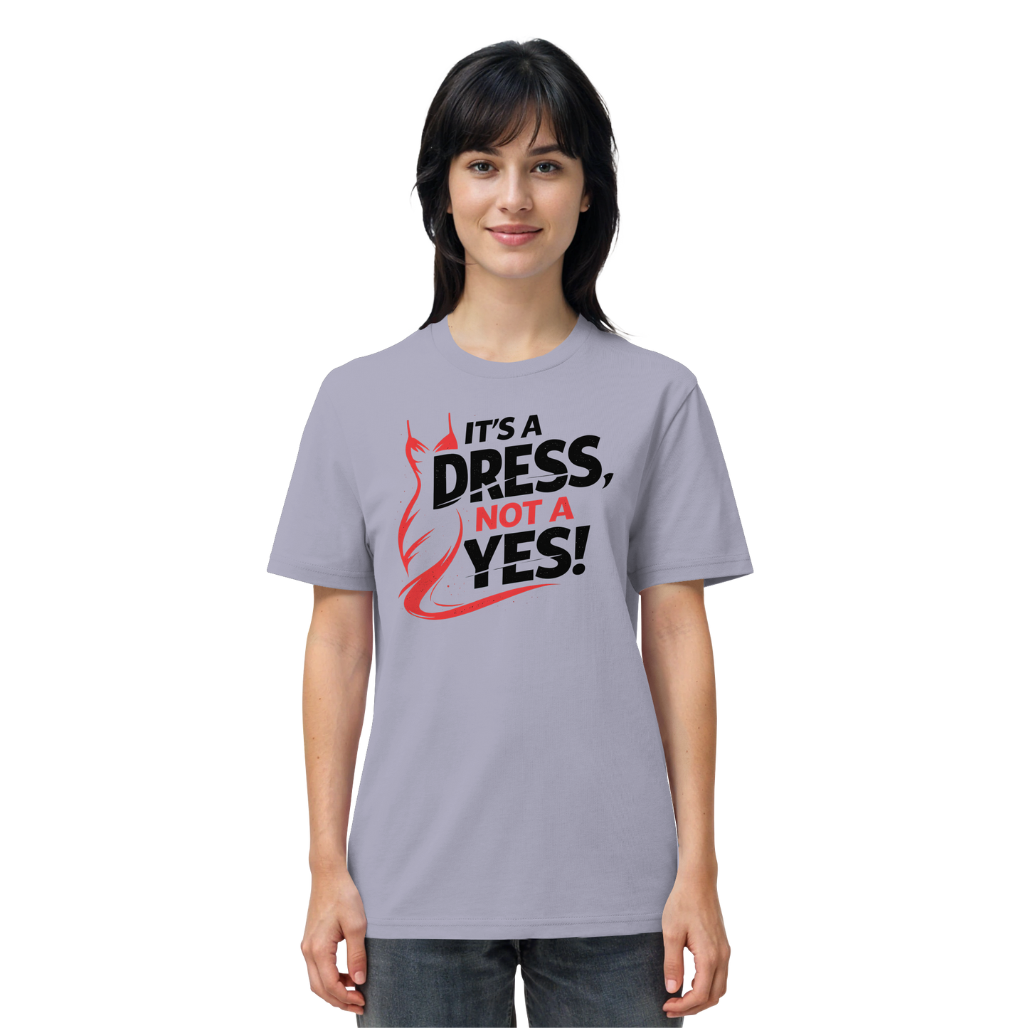 It's a dress, not a yes (Schwarz/rot) - T-Shirt