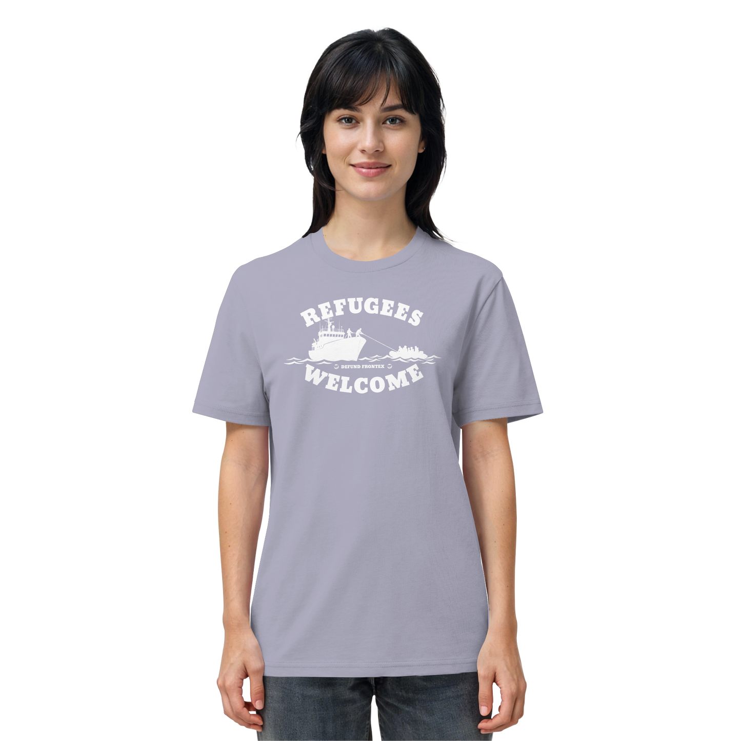 Refugees Welcome at sea (Weiß) - T-Shirt