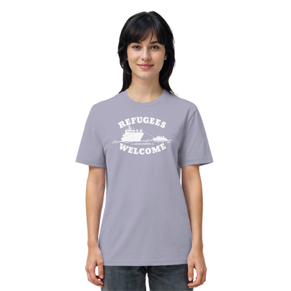 Refugees Welcome at sea (Weiß) - T-Shirt