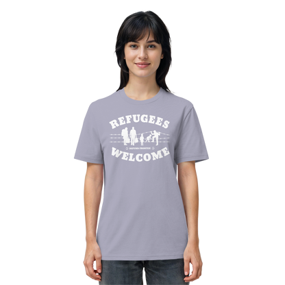 Refugees Welcome on land (Weiß) - T-Shirt