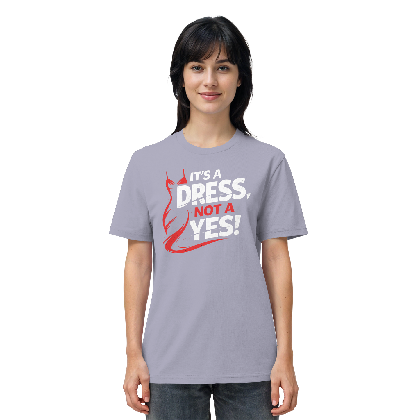 It's a dress, not a yes (Weiß/rot) - T-Shirt