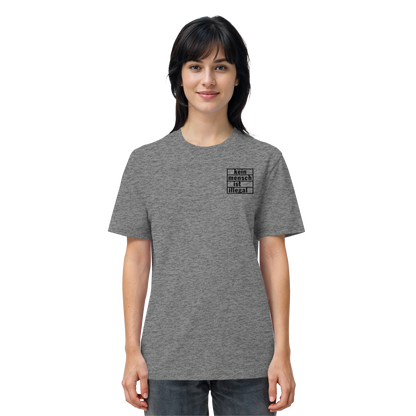 Kein Mensch ist illegal (Schwarz; kleiner Druck) - T-Shirt