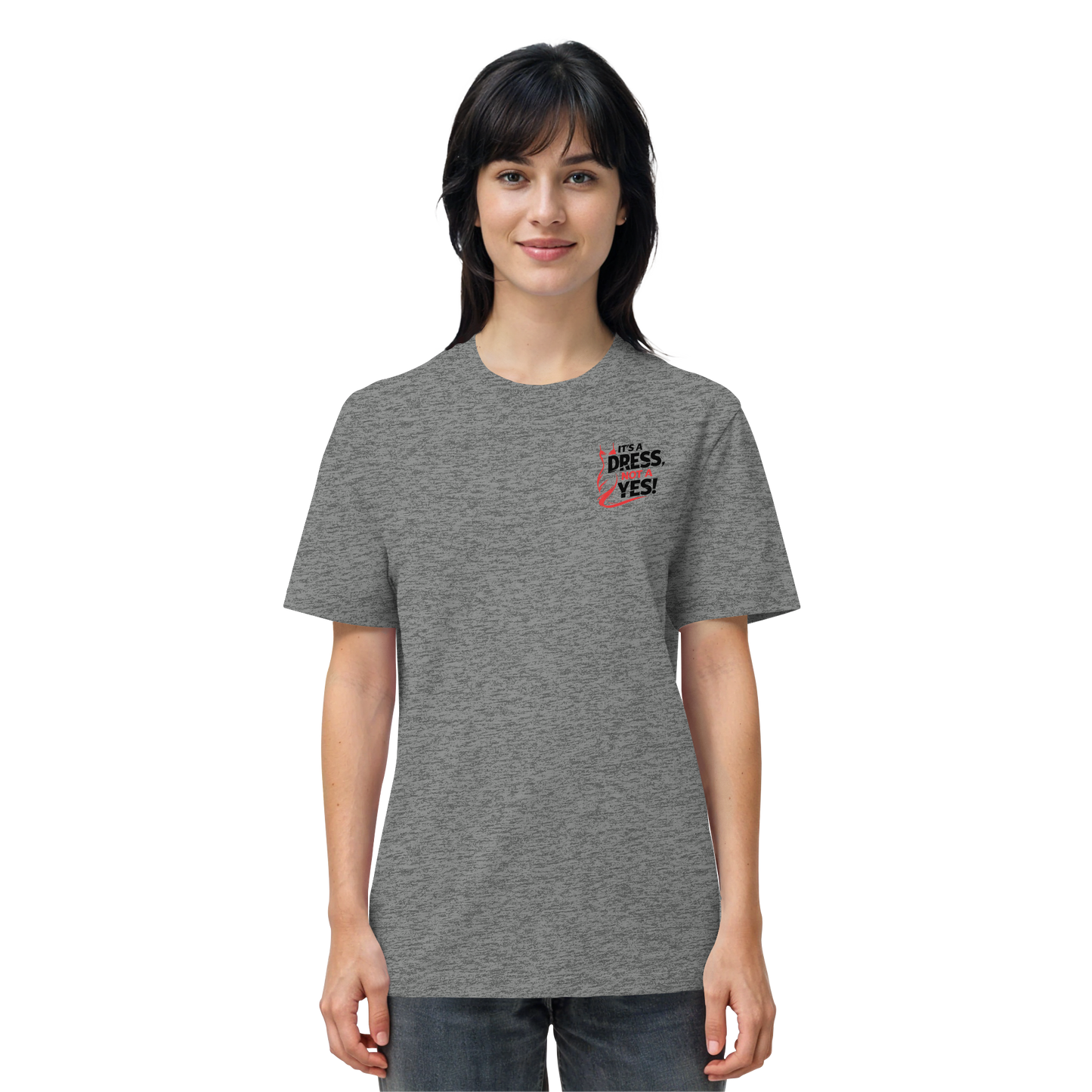 It's a dress, not a yes (Schwarz/rot; kleiner Druck) - T-Shirt