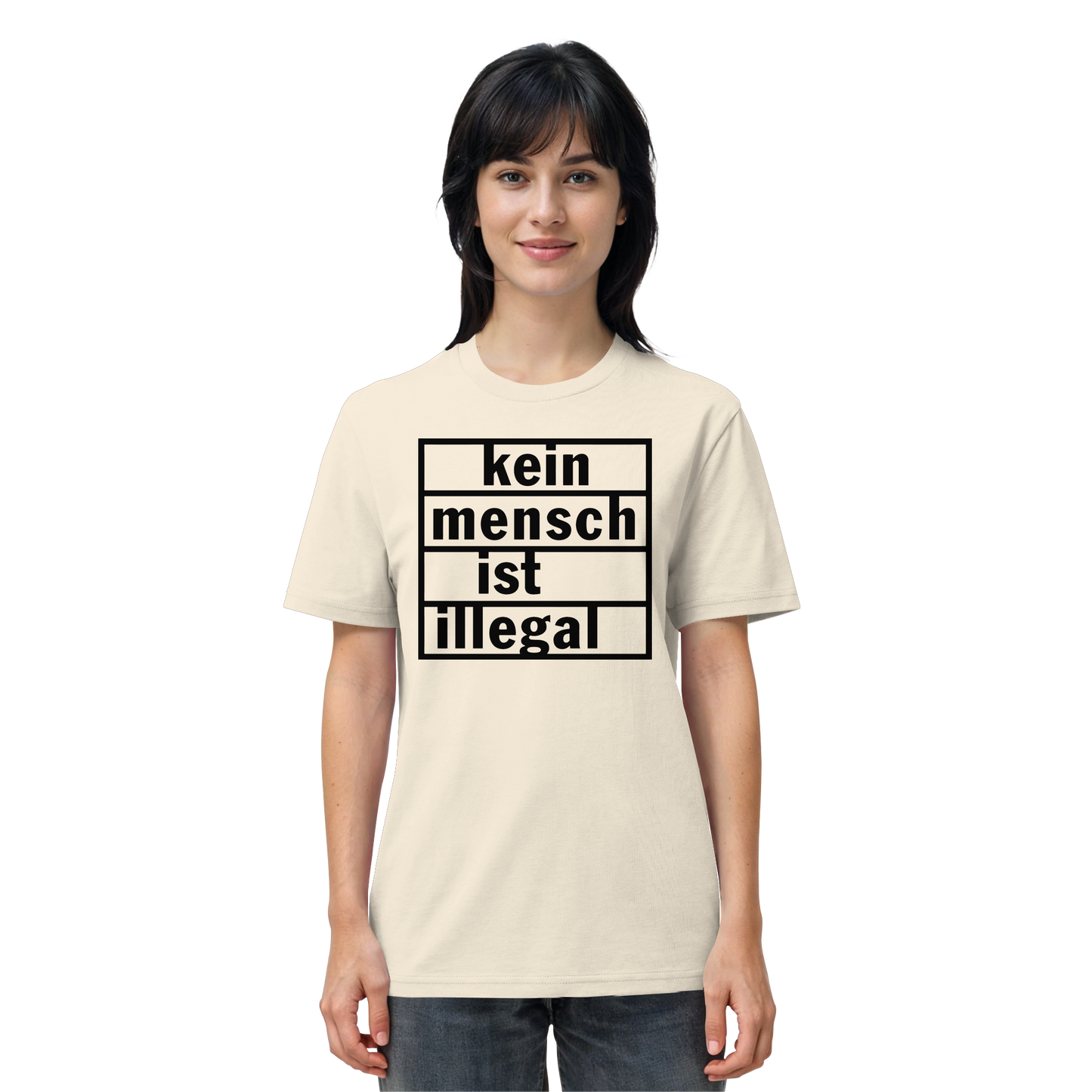 Kein Mensch ist illegal (Schwarz) - T-Shirt