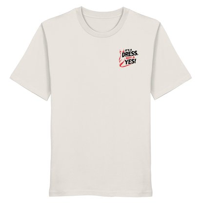 It's a dress, not a yes (Schwarz/rot; kleiner Druck) - T-Shirt