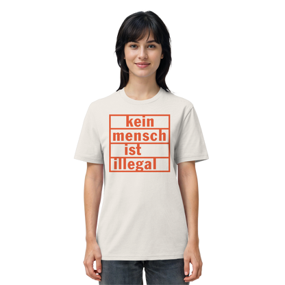 Kein Mensch ist illegal (Orange) - T-Shirt