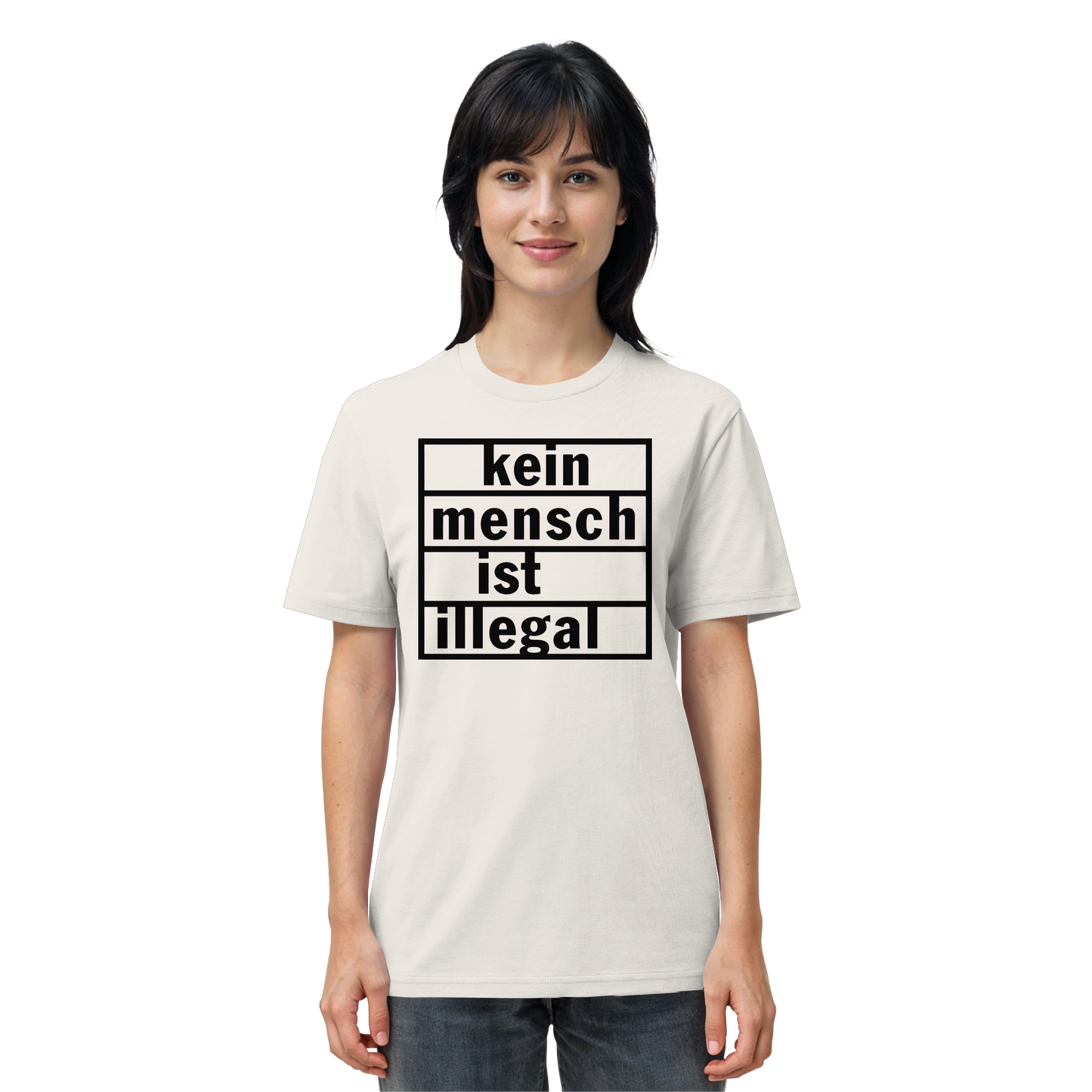 Kein Mensch ist illegal (Schwarz) - T-Shirt