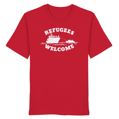 Refugees Welcome at sea (Weiß) - T-Shirt