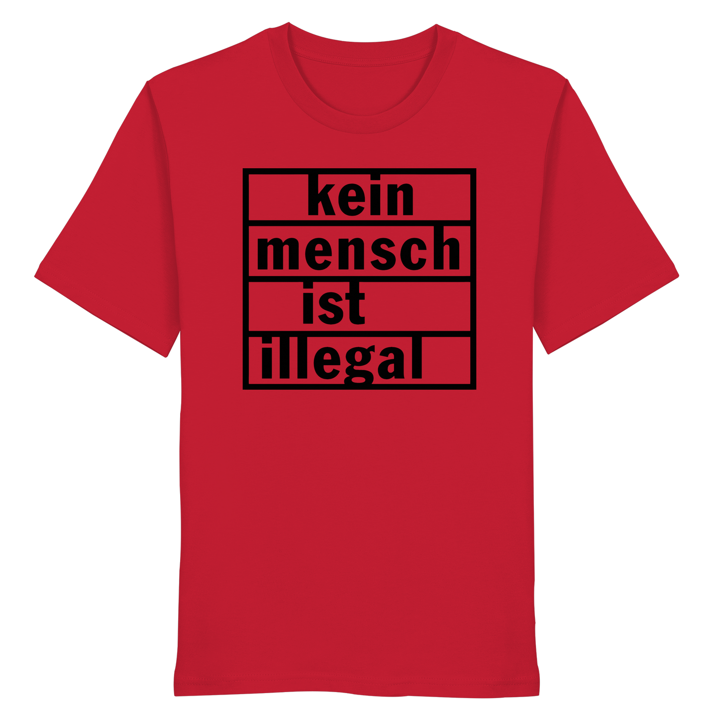 Kein Mensch ist illegal (Schwarz) - T-Shirt