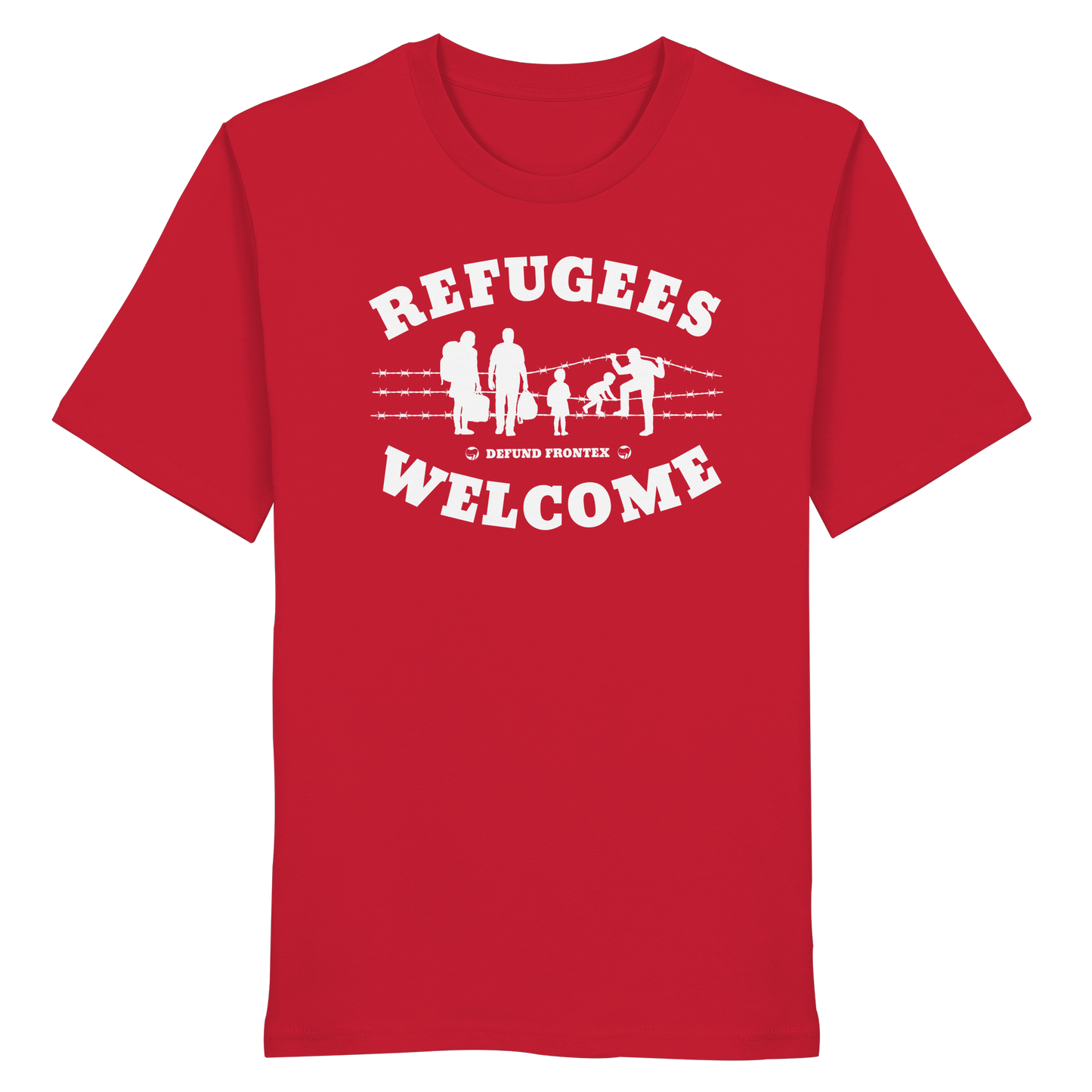 Refugees Welcome on land (Weiß) - T-Shirt