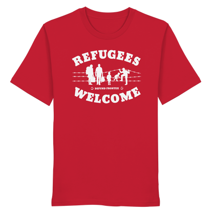 Refugees Welcome on land (Weiß) - T-Shirt
