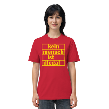Kein Mensch ist illegal (Gelb) - T-Shirt