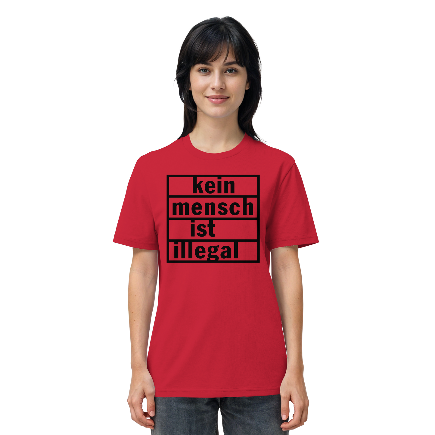 Kein Mensch ist illegal (Schwarz) - T-Shirt
