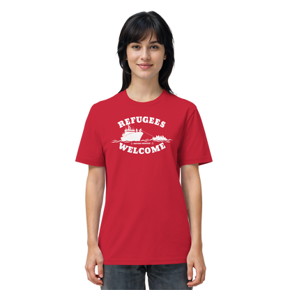 Refugees Welcome at sea (Weiß) - T-Shirt
