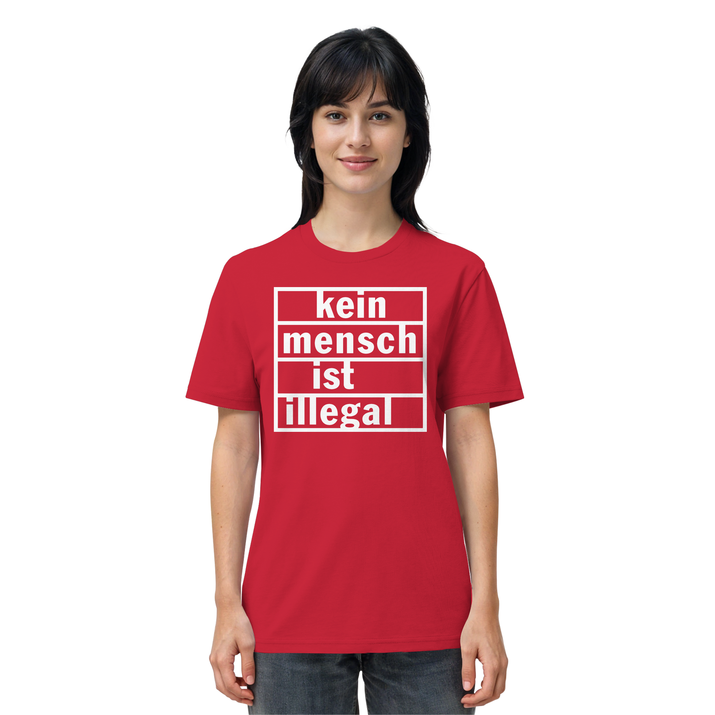 Kein Mensch ist illegal (Weiß) - T-Shirt