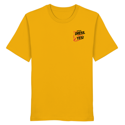 It's a dress, not a yes (Schwarz/rot; kleiner Druck) - T-Shirt