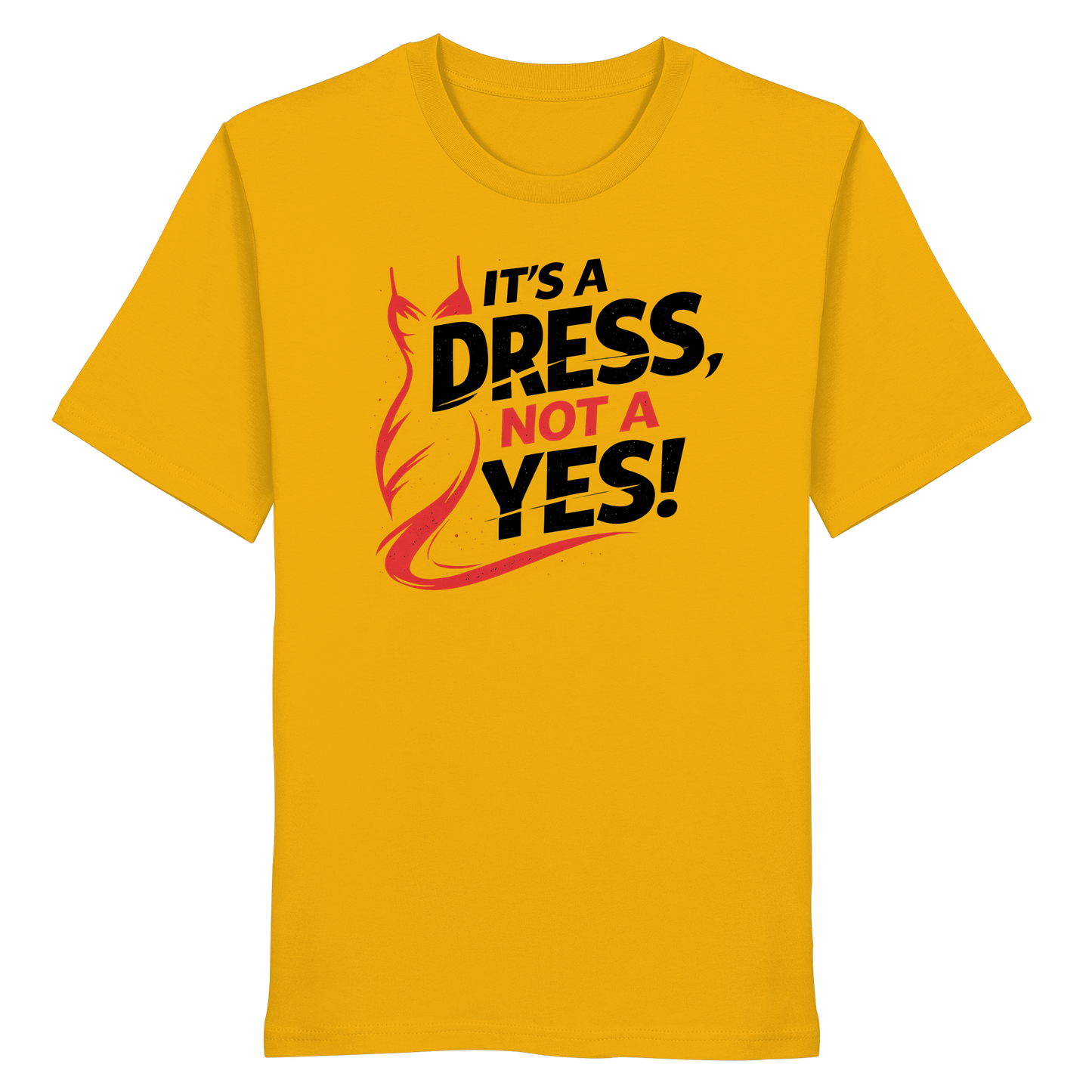 It's a dress, not a yes (Schwarz/rot) - T-Shirt
